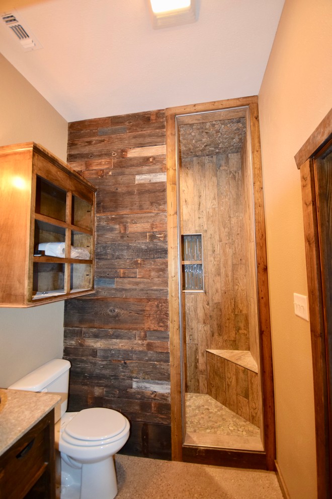 Inspiration for a rustic home design remodel in Austin