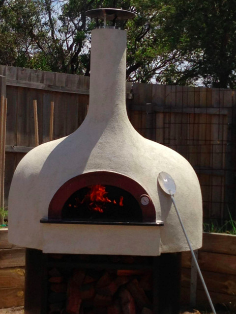 Wood fire Ovens medelhavsstil-veranda