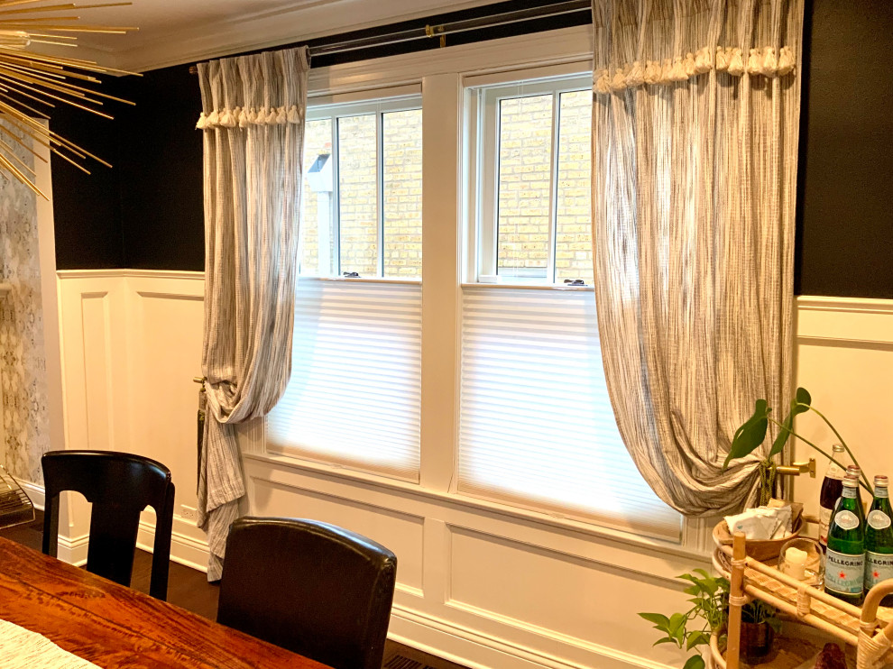 Transitional dining room photo in Chicago