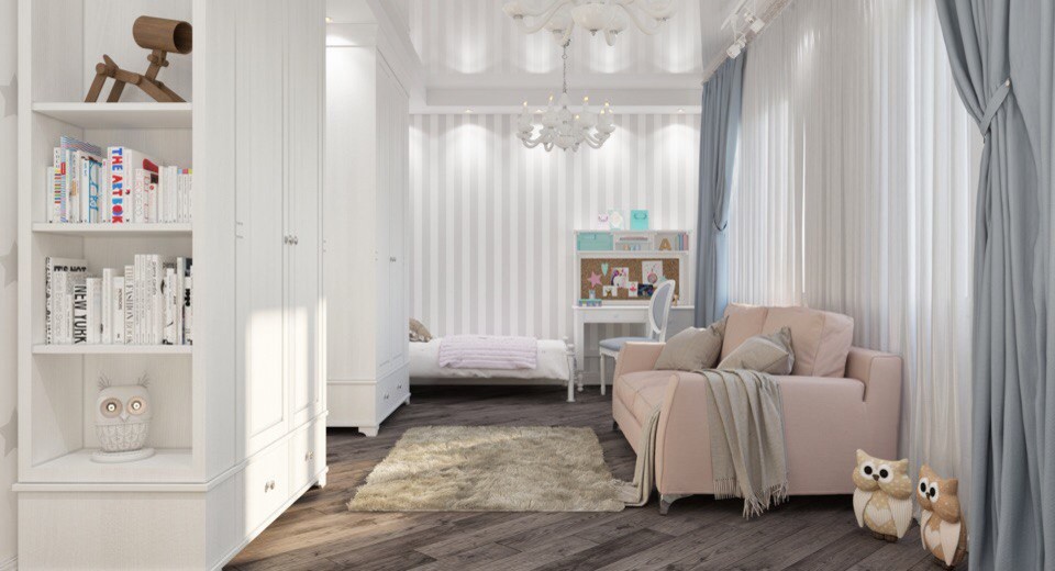 Трехкомнатная квартира для молодой семьи с тремя детьми