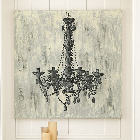 Chandelier Trois Hand Painted Canvas