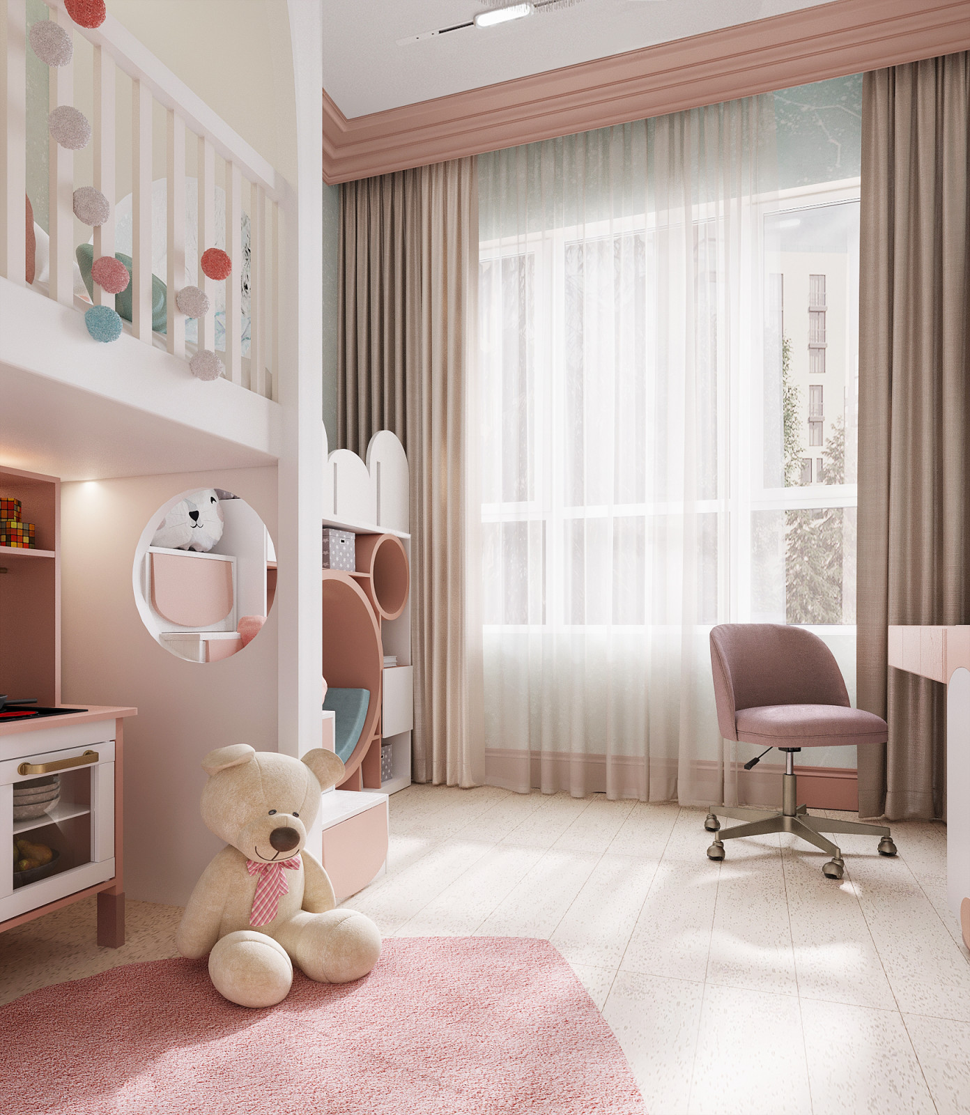 Cute bedroom for a girl