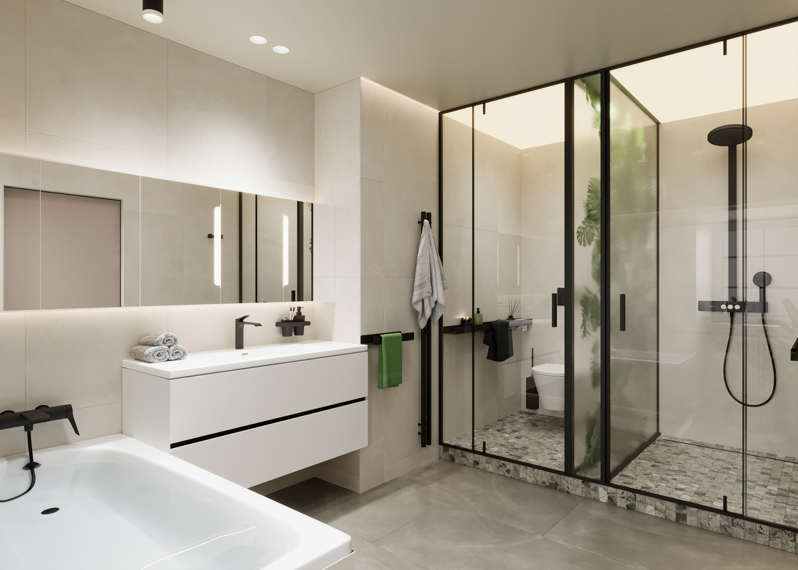 Зонирование ванной комнаты