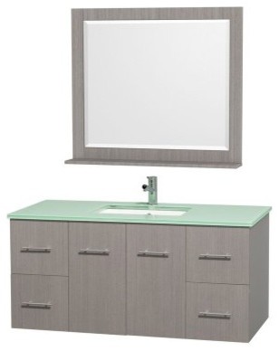Wyndham Collection Centra 48-in. Single Bathroom Vanity Set - Gray Oak