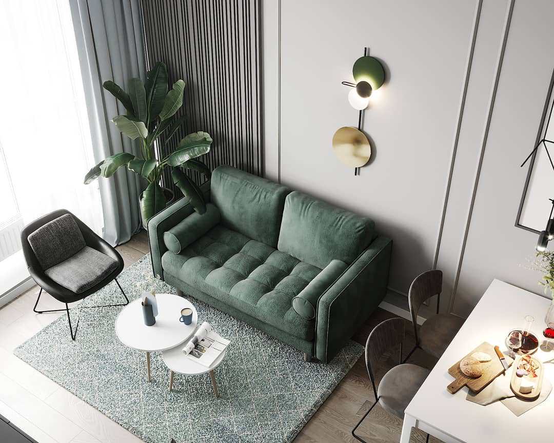 Проект кухни-гостиной 18 кв.м.