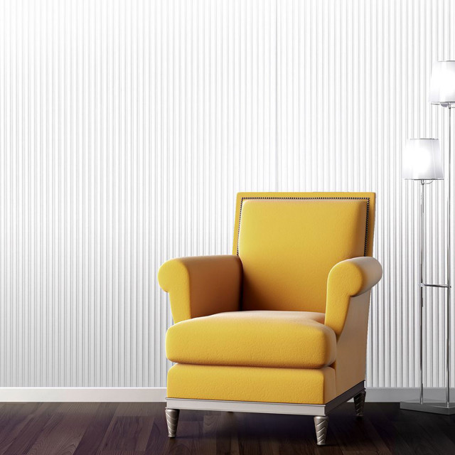 Rib 2 4ft. x 8ft. Glue Up PVC 3D Wall Panels - Contemporary - Wall ...