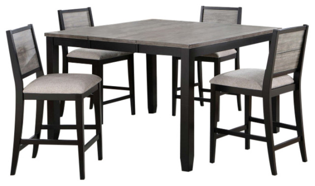 Elodie 5-piece Counter Height Dining Table Set With Extension Leaf ...