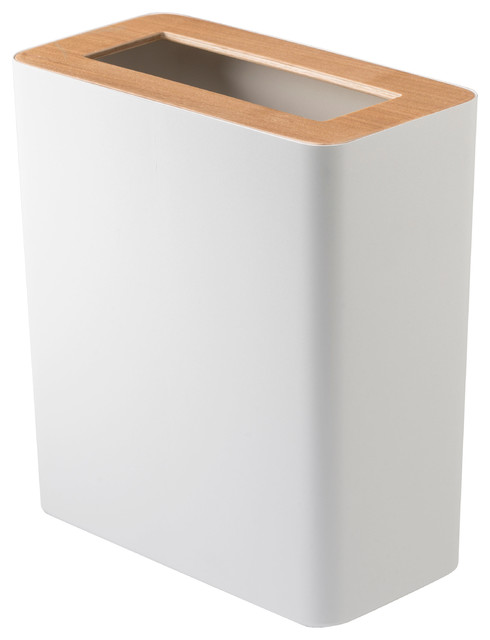 Rin Slim Trash Can White Scandinavian Trash Cans By Yamazaki Home