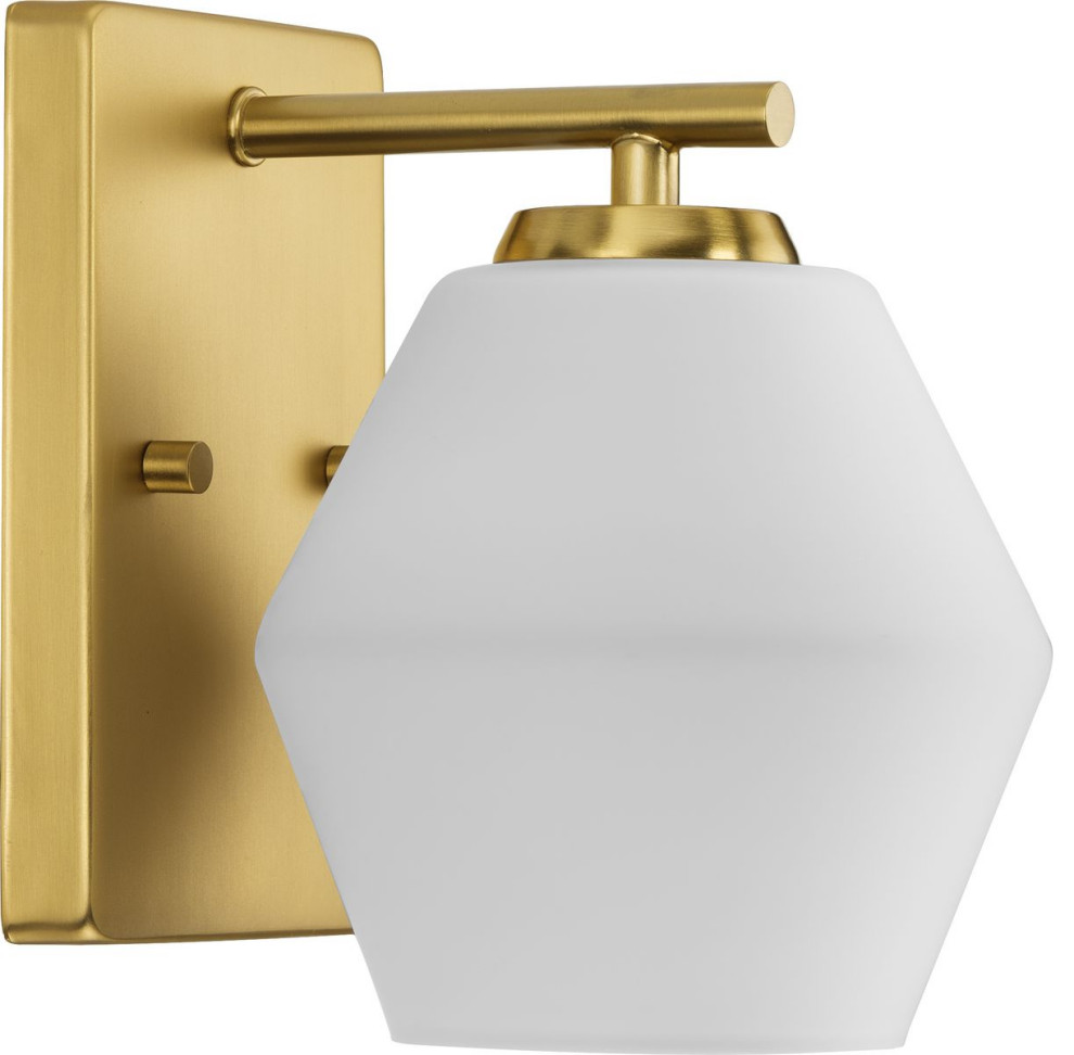Copeland Collection One-Light Brushed Gold Mid-Century Modern Vanity ...