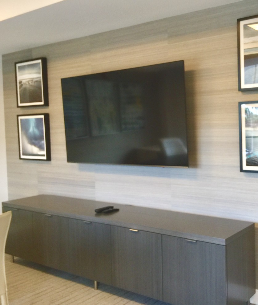 Example of a trendy home design design in Miami