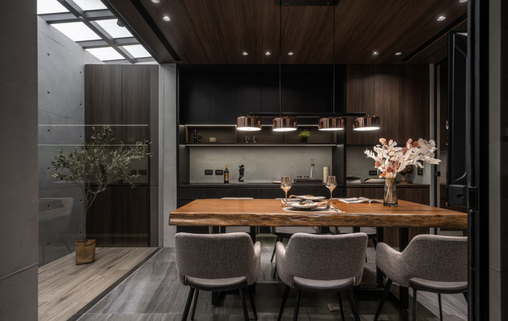 Бархатный уют темных оттенков в брутальном интерьере дома от L DESIGN