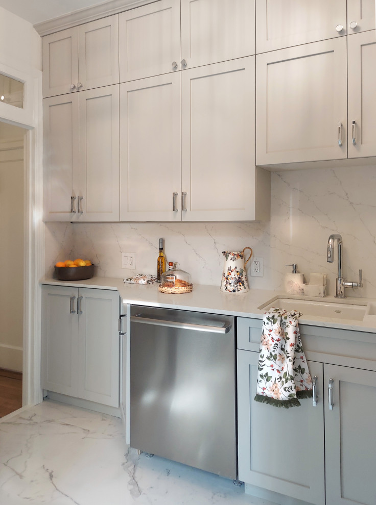 Kitchen - transitional kitchen idea in New York