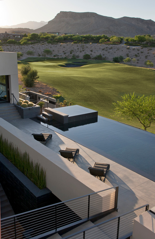 Inspiration for a contemporary pool in Las Vegas.