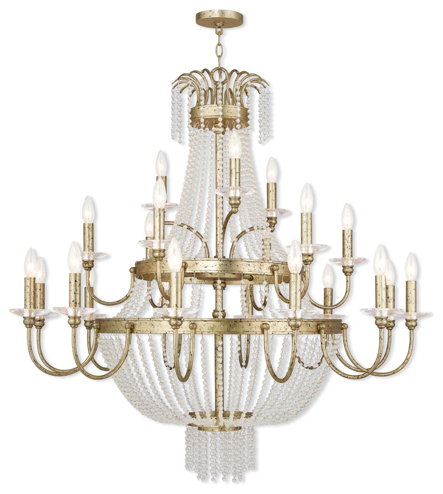 Foyer Chandelier With Clear Crystals - Traditional - Chandeliers - by ...