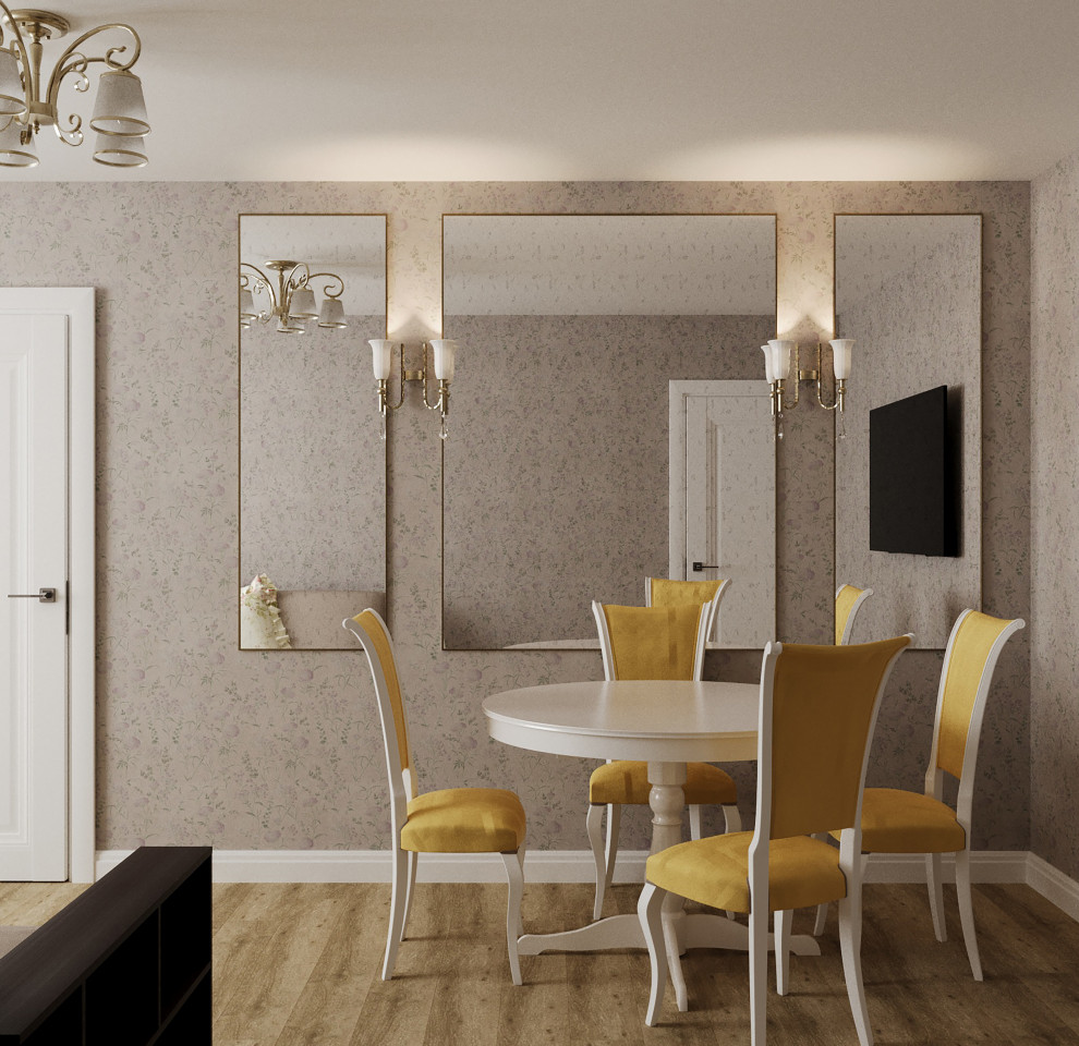 Зона столовой с бра