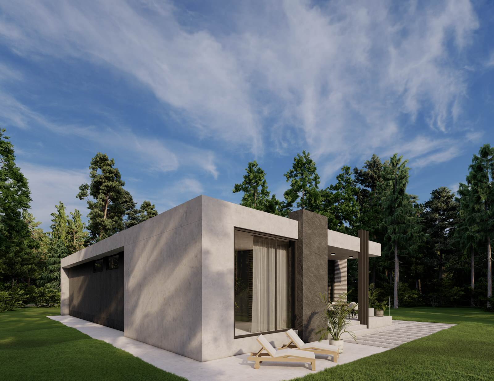 Дом в стиле минимализм 150 м.кв.