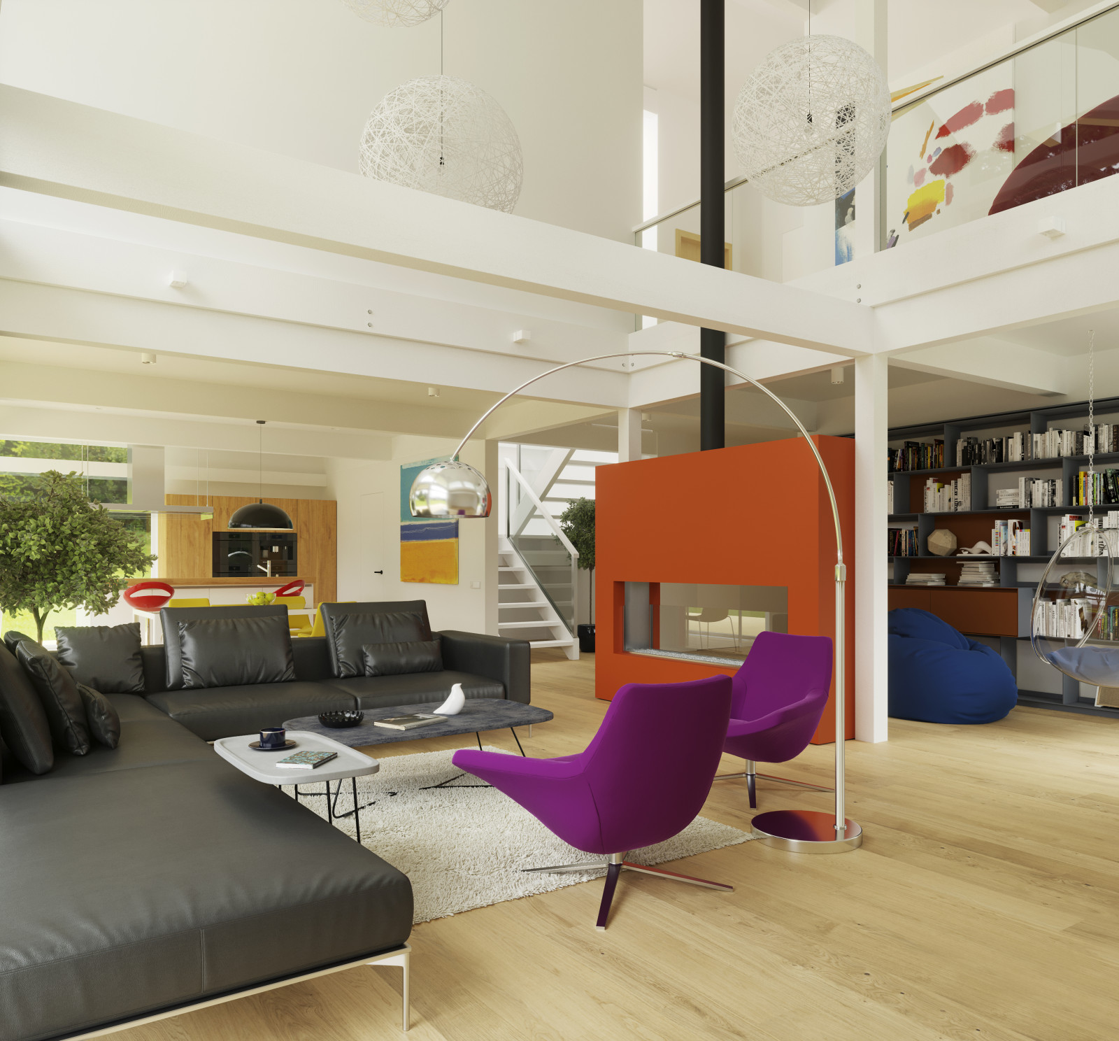 Дом с красным камином