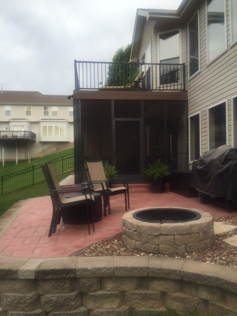 Stamped Concrete Patio and Fire Pit Eureka, Missouri