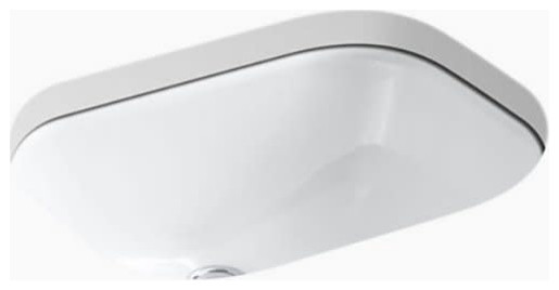 Kohler K-2890-8U Tahoe 20" Cast Iron Undermount Bathroom Sink - White