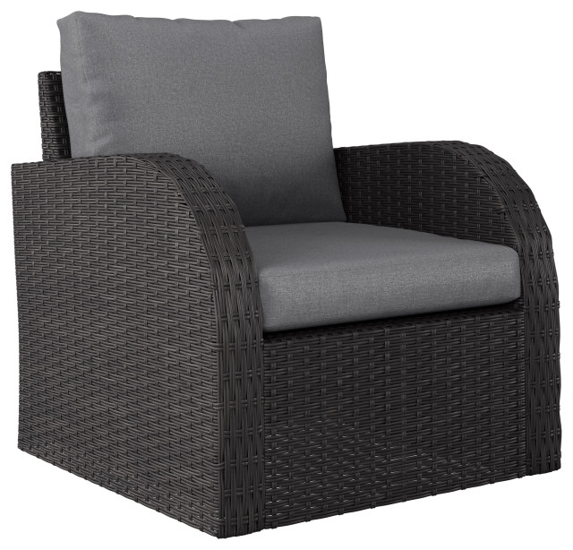 Brisbane Outdoor WeatherResistant Wicker Armchair with Cushions