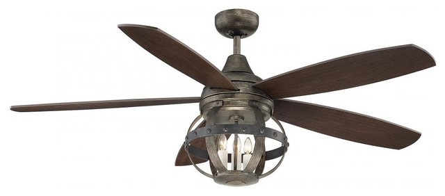Shop Houzz | We Got Lites 3-Light Reclaimed Wood Ceiling Fan ... - 3-Light Reclaimed Wood Ceiling Fan industrial-ceiling-fans