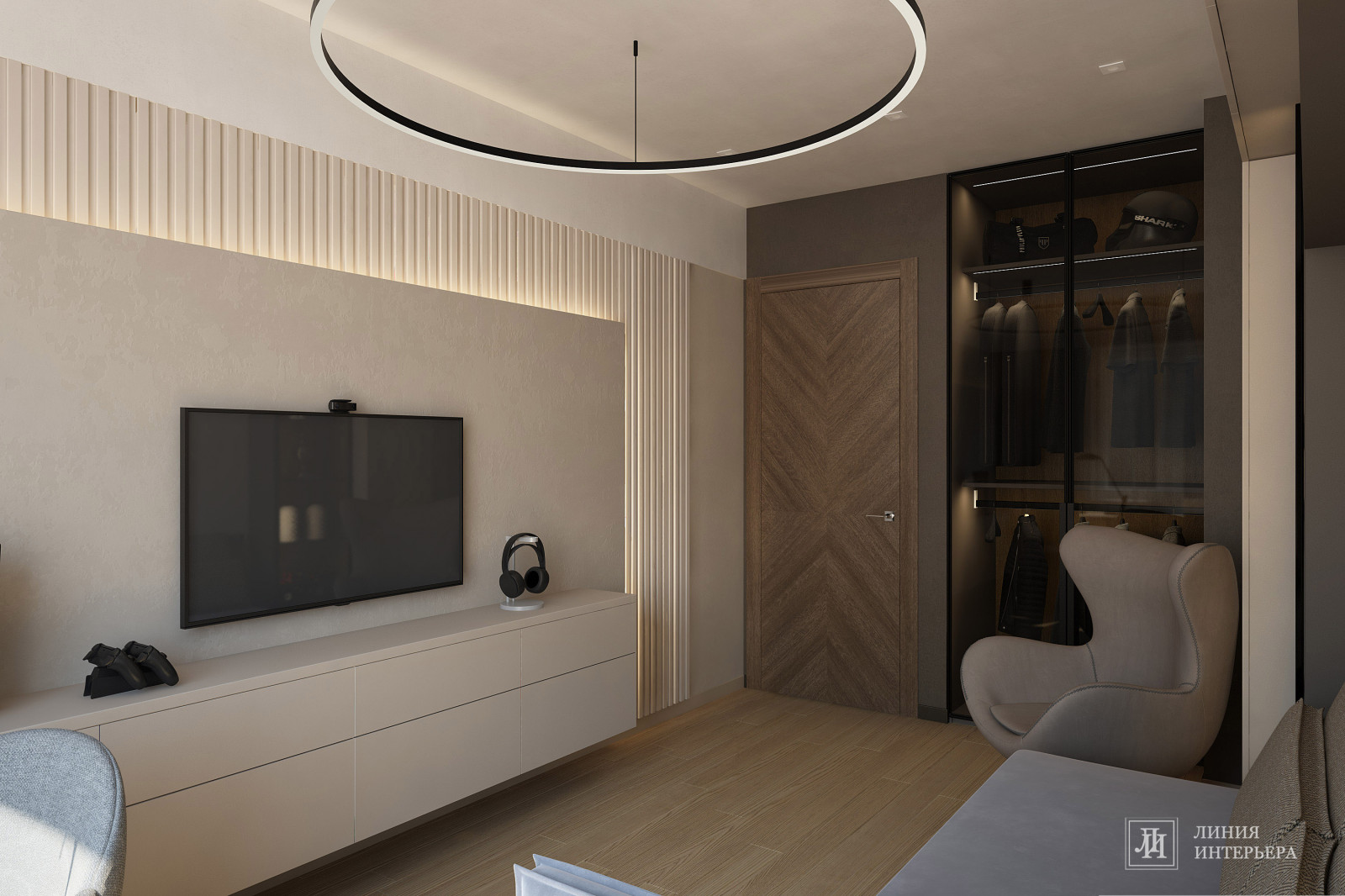 Дизайн интерьера для молодых людей в стиле минимализм