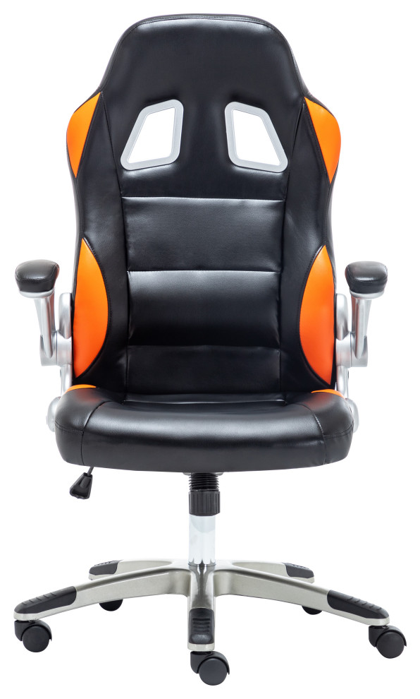 mærke navn Sudan insekt High Back Black Racing Style Gaming Chair, Leather, Black Orange - Modern -  Gaming Chairs - by BTExpert | Houzz