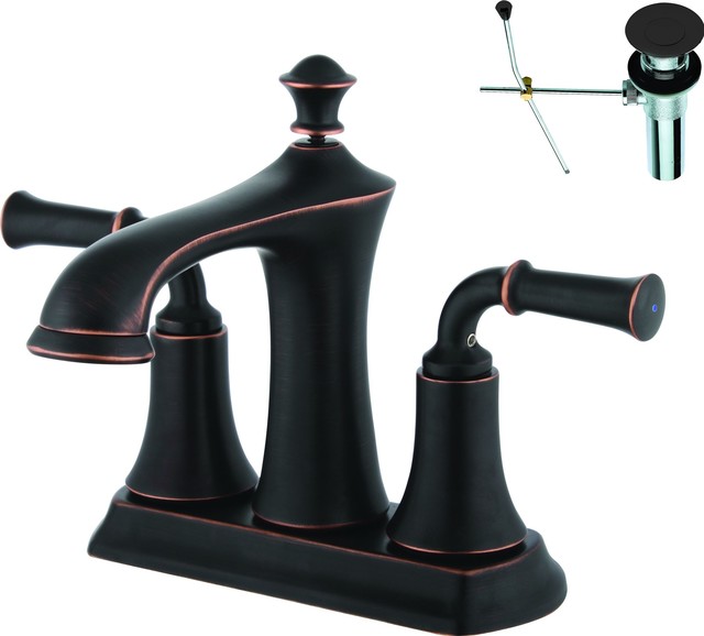 Two Handle 4 Inch Center Set Lavatory Faucet Transitional