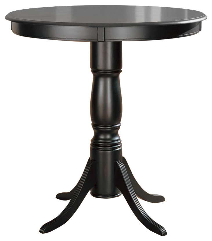 Coaster Lathrop Classic Round Bar Table With Pedestal Base