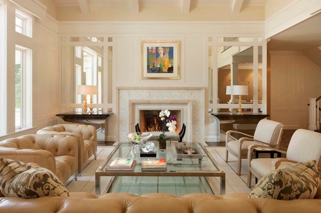 Mueller Residence transitional-living-room