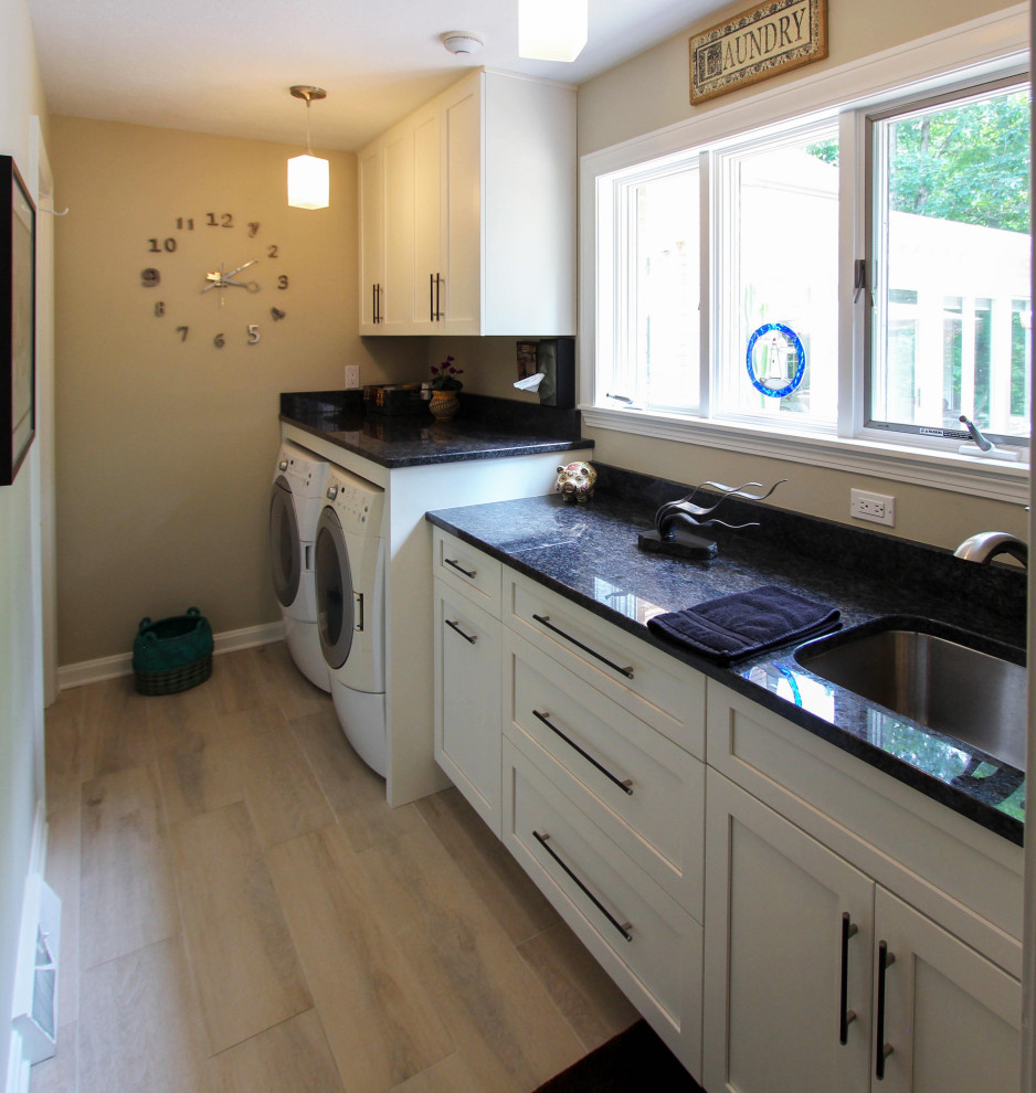 Medallion White in Laundry Room Transitional Laundry Room