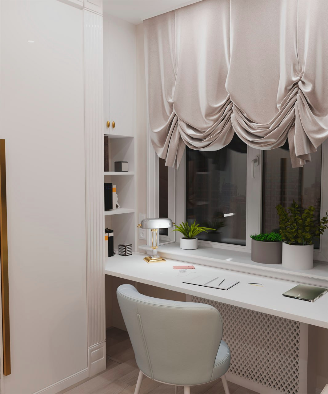 Мягкий интерьер  с деталями.