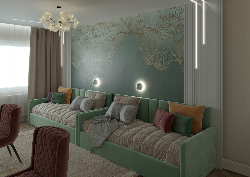 Серый-зеленый оазис: гармония контрастов