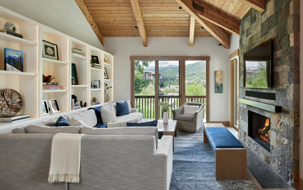 Snowmass Chalet - Rustic - Living Room - Denver - by Anne Grice ...