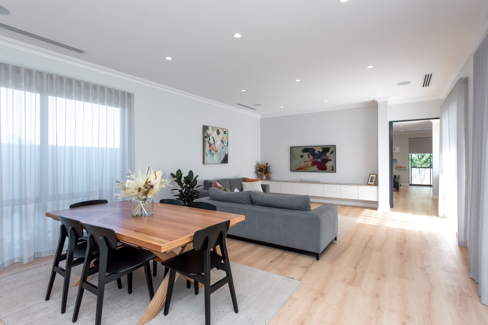 Design ideas for a contemporary dining room in Perth.