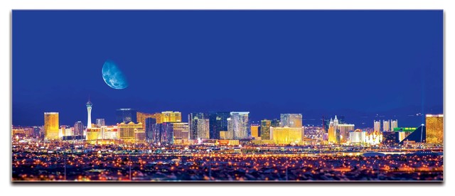 Las Vegas City Skyline, Urban Modern Wall Art, Contemporary 