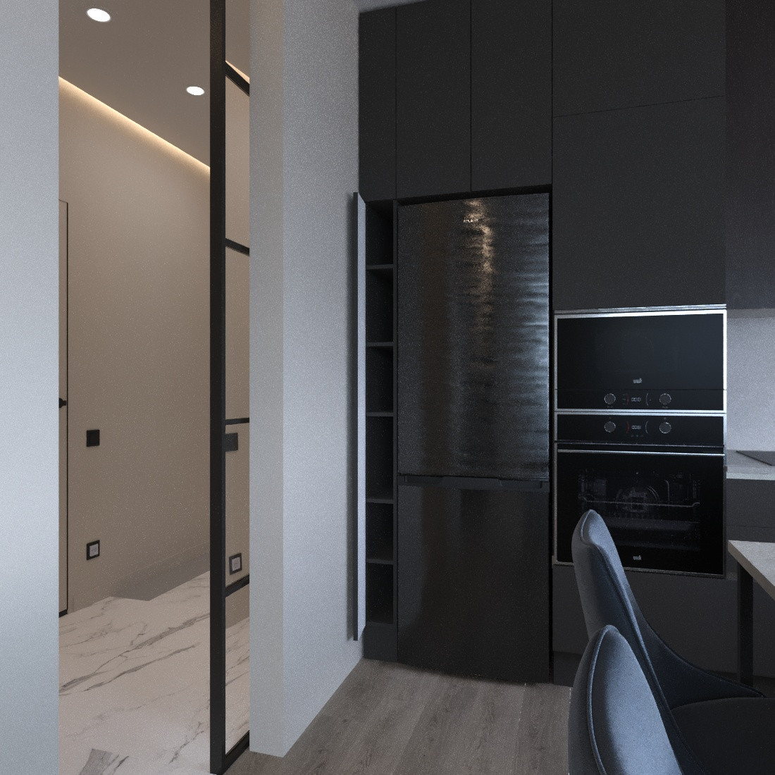 Новосибирск. ЖК Тихомиров. Эскизы + фото с реализации проекта.