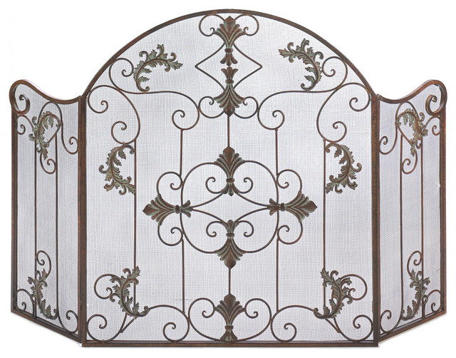 Florentine Fireplace Screen Mediterranean Fireplace Screens