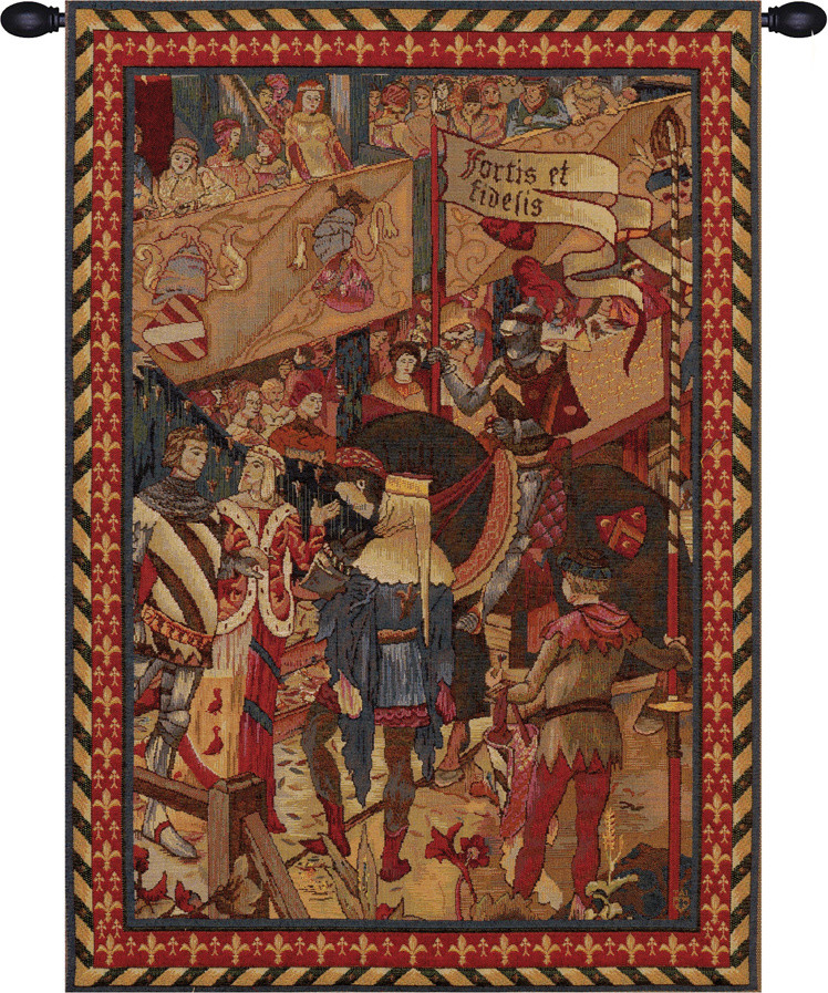 Le Tournai I Vertical European Tapestry Wall Hanging Traditional Tapestries By European Wall Art
