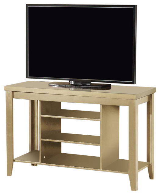 Carey Gold TV Stand Contemporary Entertainment Centers And Tv