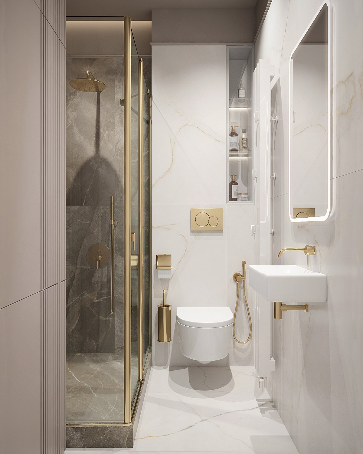 Элегантная современная трехкомнатная квартира