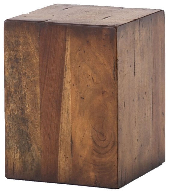 Duncan Reclaimed Wood Square Block End Table - Rustic - Side Tables And End  Tables - by Four Hands | Houzz