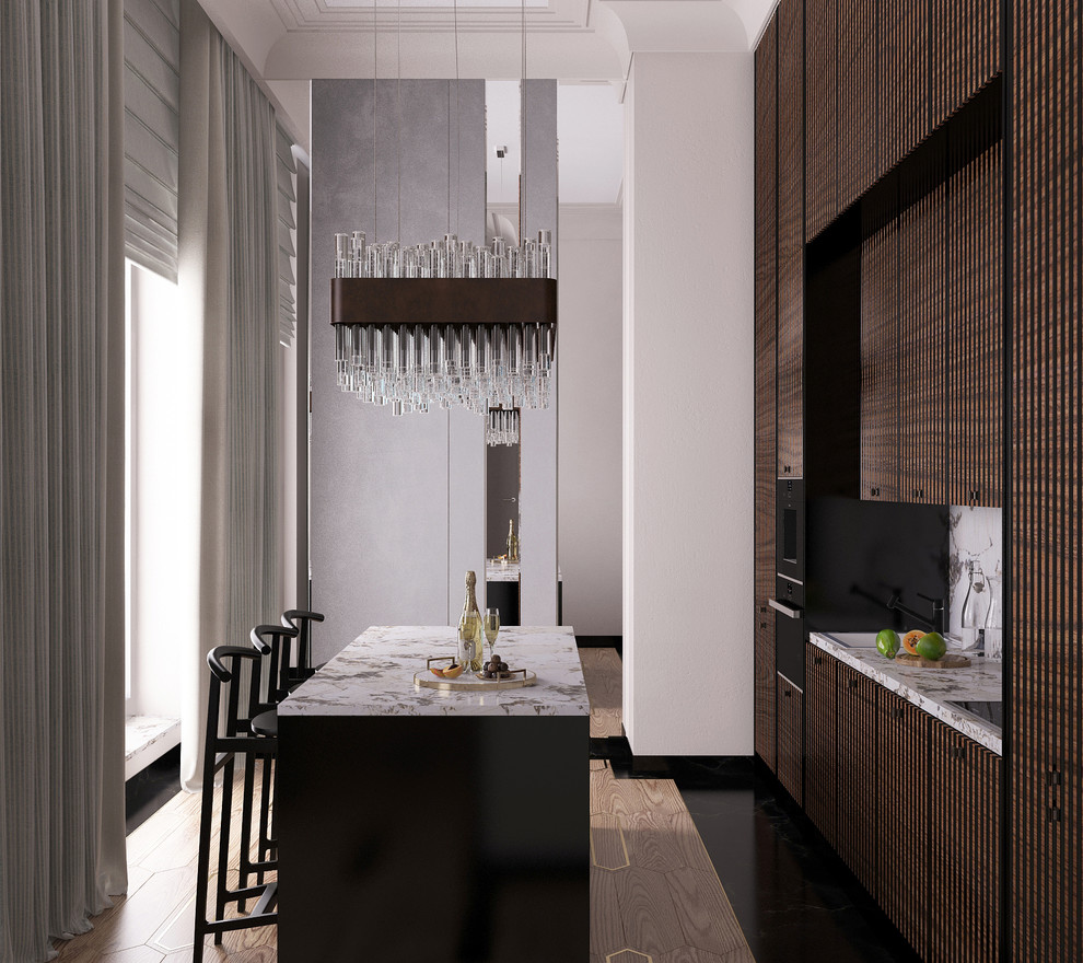 Дизайн пентхауса в ЖК Резиденция Монэ площадью 126 кв.м. в современном стиле.