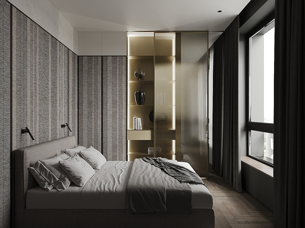 Квартира-студия в холодных тонах