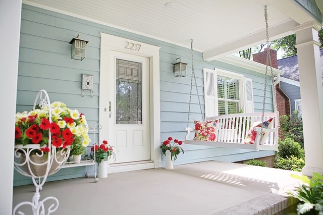 1940's Blue Bungalow - Craftsman - Exterior - Charlotte - by Bay Street