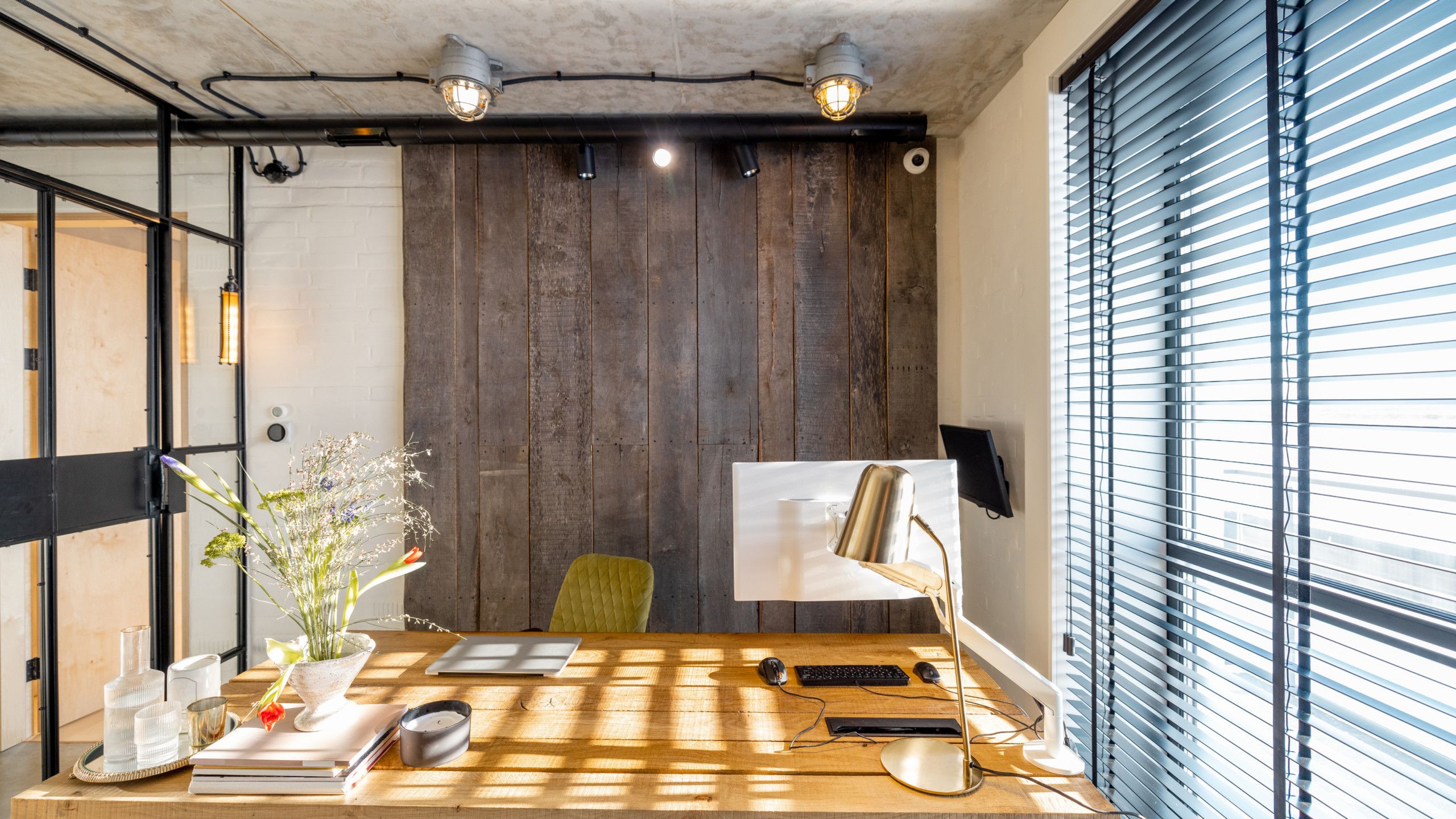 Industrial Chic Home Office with Raw Materials in Epsom