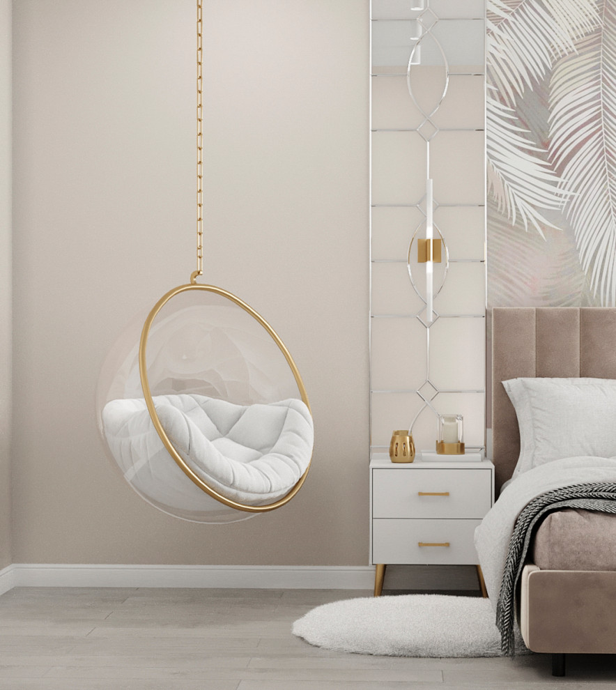 Квартира с гостиной с элементами ар-деко в современной интерпретации