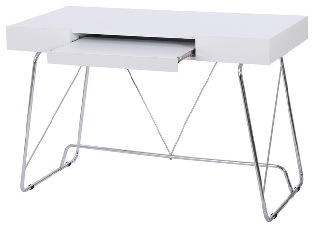 Gdfstudio Denise Austin Home Lauren White Wood Computer Desk Denise Austin Home Lauren White Wood Computer Desk With Keyboard Tray Contemporary Desks And