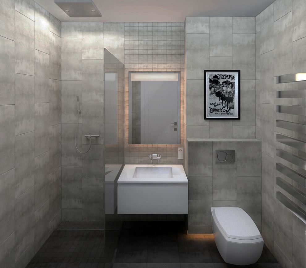 Дизайн апартаментов в стиле black&white. 2013 г. - по мотивам фильма "Американск