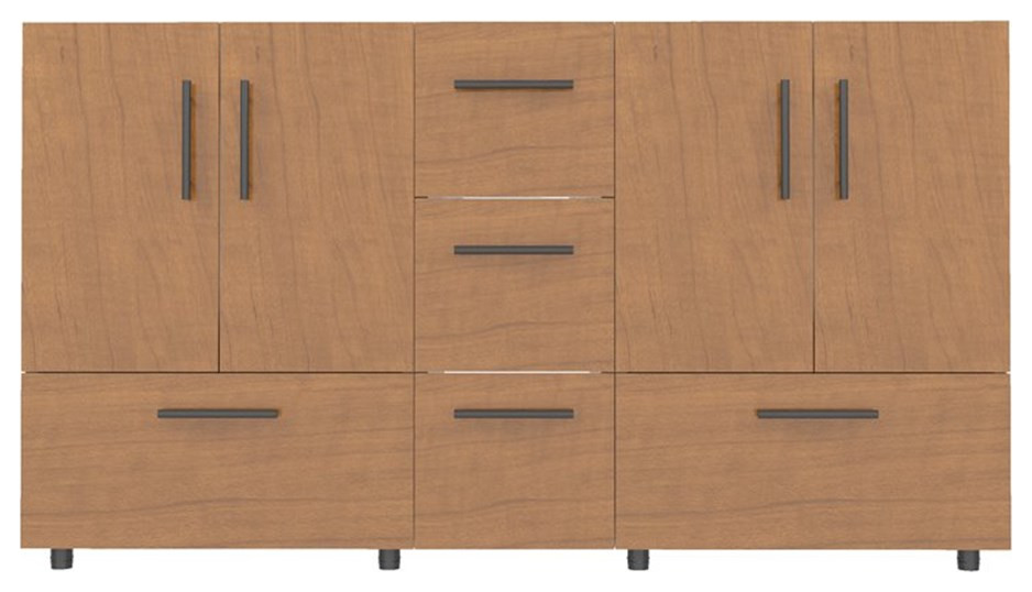 Randalco Nashville 60" Modern Wood Bathroom Vanity in Autumn